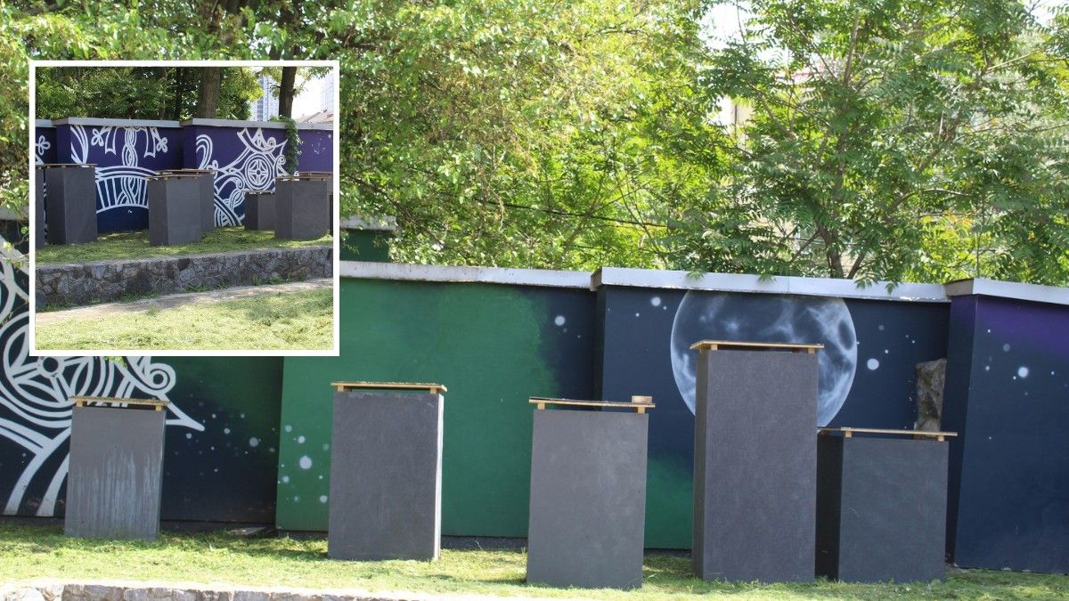 Каменных баб возле исторического музея в Днепре "одели" в кевлар