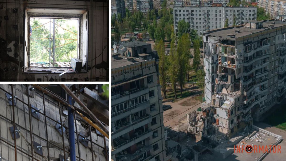 "В этом доме можно проживать": в Днепре восстанавливают разрушенный ракетой дом на Победе