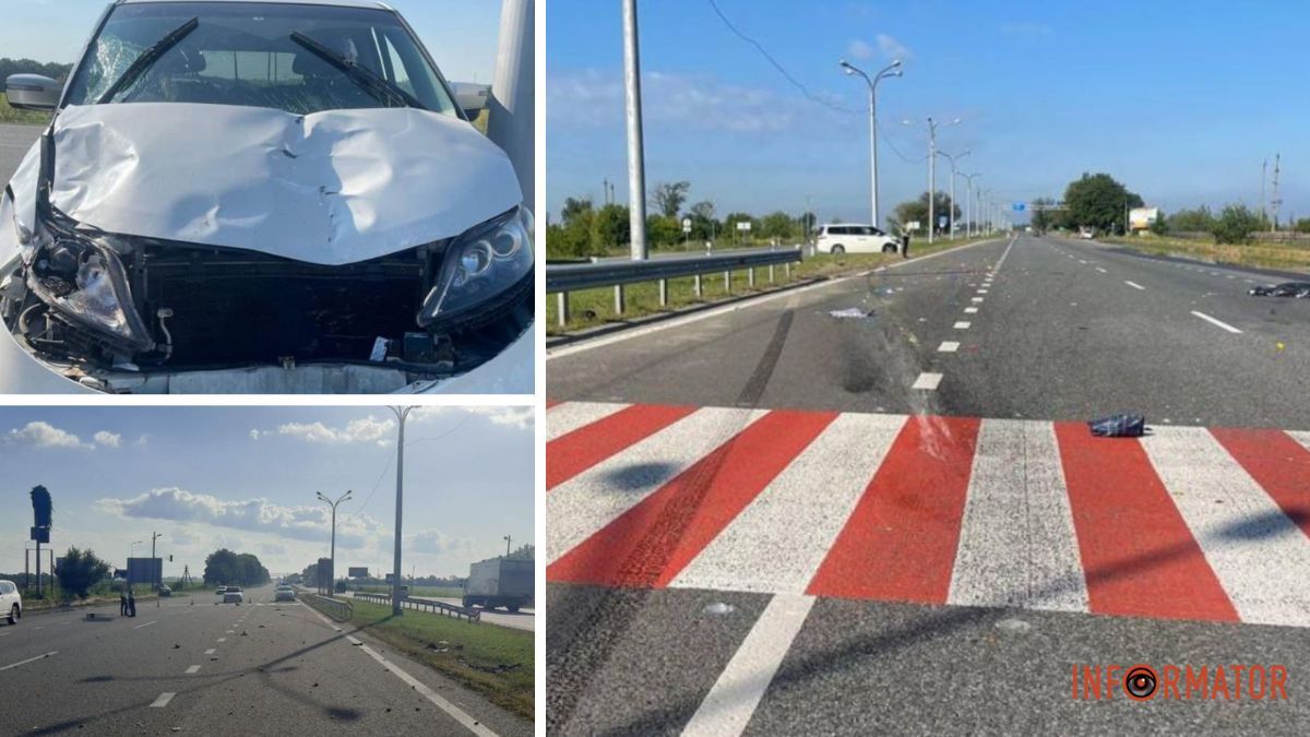 На трасі Дніпро - Кривий Ріг Honda на смерть збила жінку з дитиною на переході: водія затримали