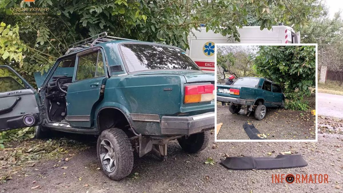 В Новомосковском районе ВАЗ врезался в дерево: травмированного водителя зажало в салоне автомобиля