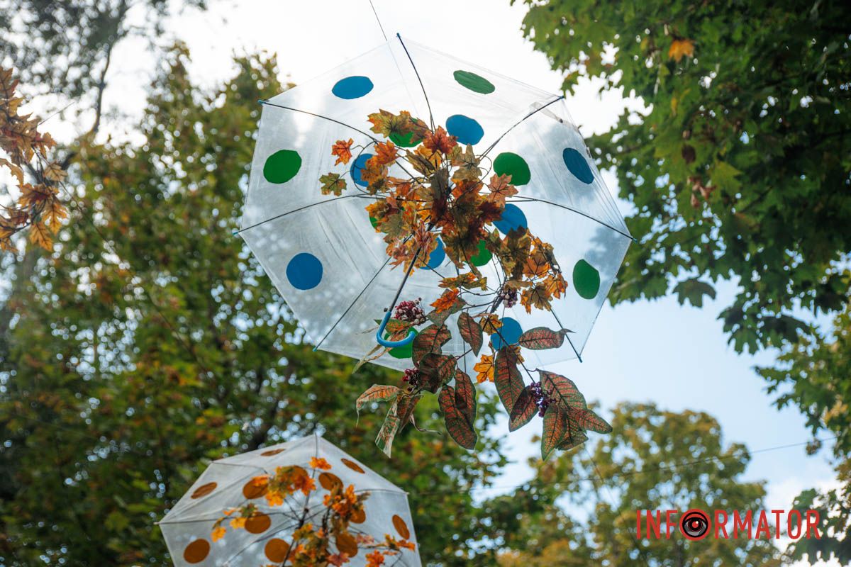 Листя та парасолька — символи осені Листя та парасолька — символи осені