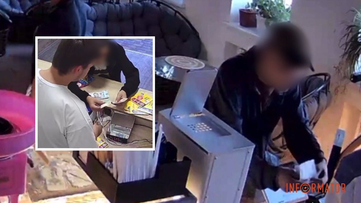 Видео момента: в Днепре мужчина заламывал купюры при обмене денег в кафе и магазинах