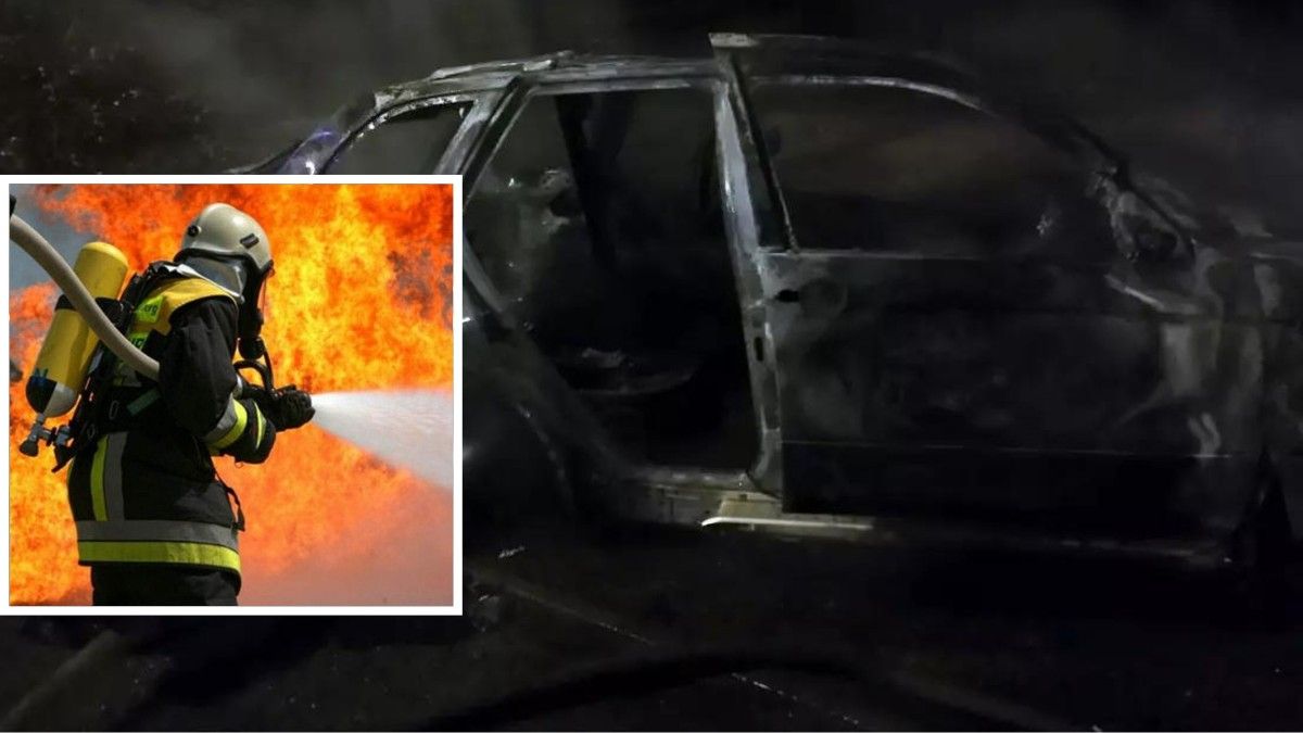 У Днепре на улице Тарана сгорел BMW