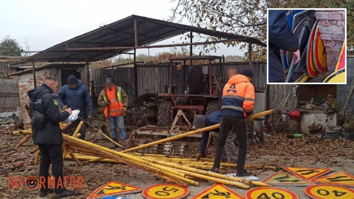 У Дніпропетровській області чоловік побудував теплицю з викрадених дорожніх знаків