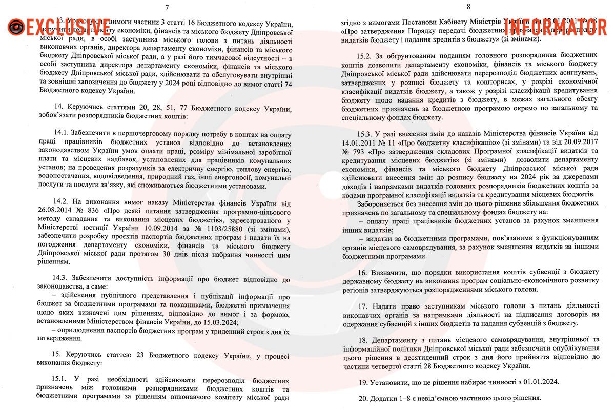 Проєкт бюджету Дніпровської міської територіальної громади на 2024 рік Проєкт бюджету Дніпровської міської територіальної громади на 2024 рік