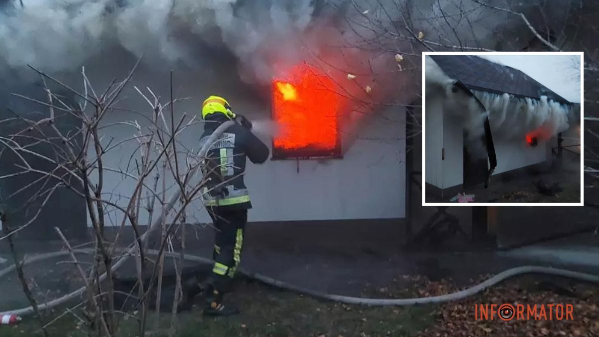 В Днепровском районе в дачном кооперативе загорелась баня