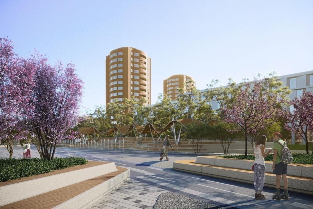 Рендер того, как должна выглядеть Успенская площадь после реконструкции. Июнь 2021 года