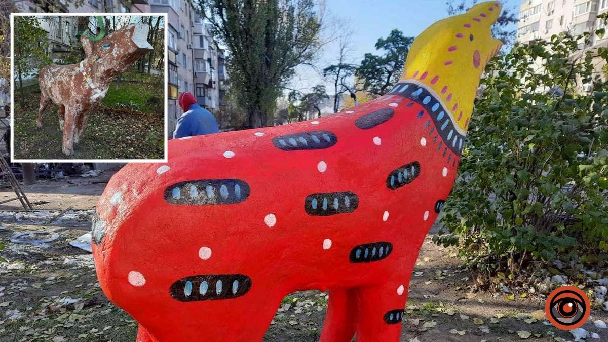 В Днепре на Северном фигурки зверей засияли новыми красками