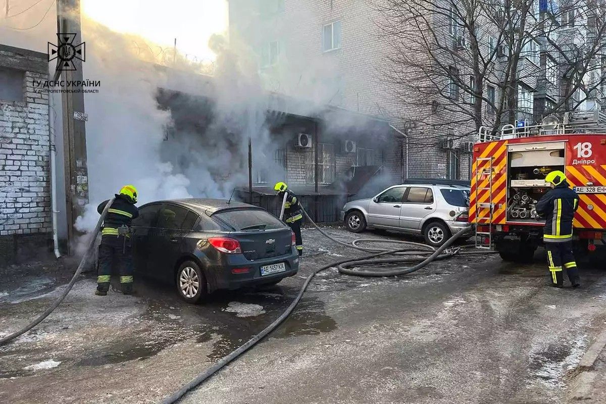 На Слобожанском проспекте горел Chevrolet