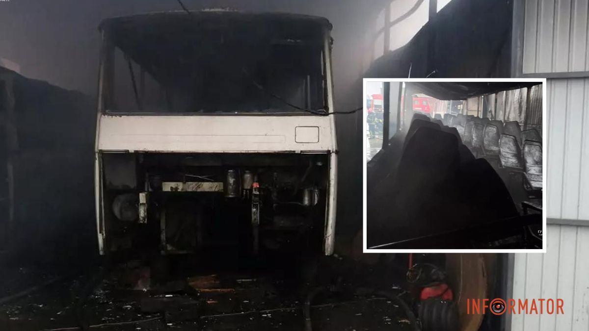 У Павлограді у гаражі спалахнули три автобуси