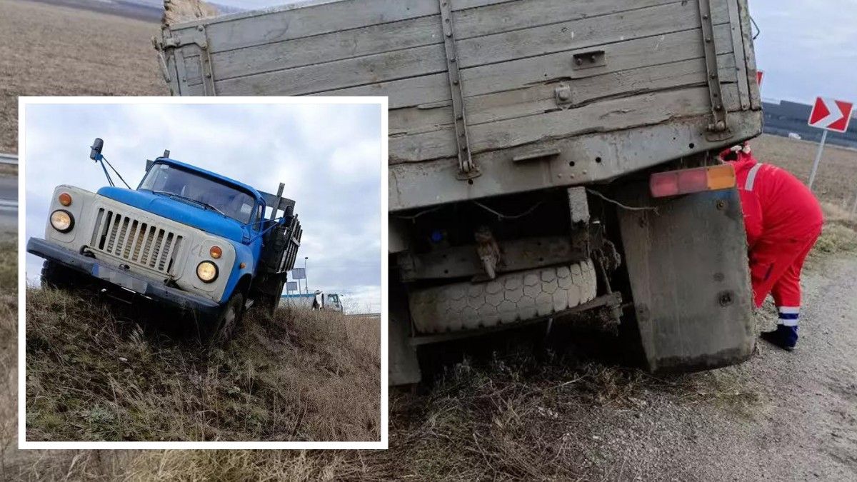 На виїзді з Дніпра за кермом помер водій вантажівки: машина з'їхала у кювет