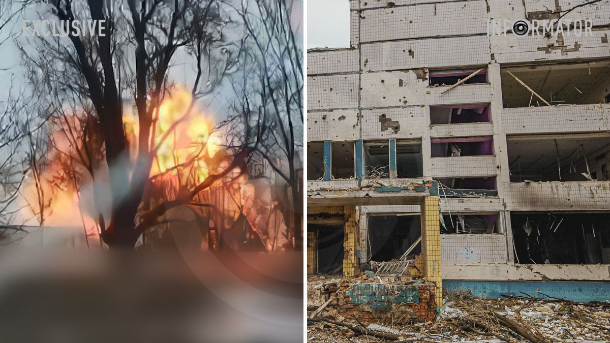 Взрыв и столб дыма: появилось видео момента «прилета» российской ракеты по роддому в Днепре