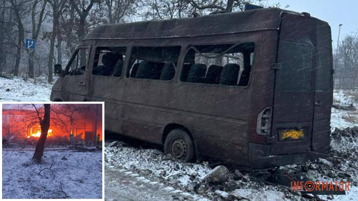 Серед постраждалих діти: у Новомосковську маршрутка з пасажирами від вибуху перекинулась