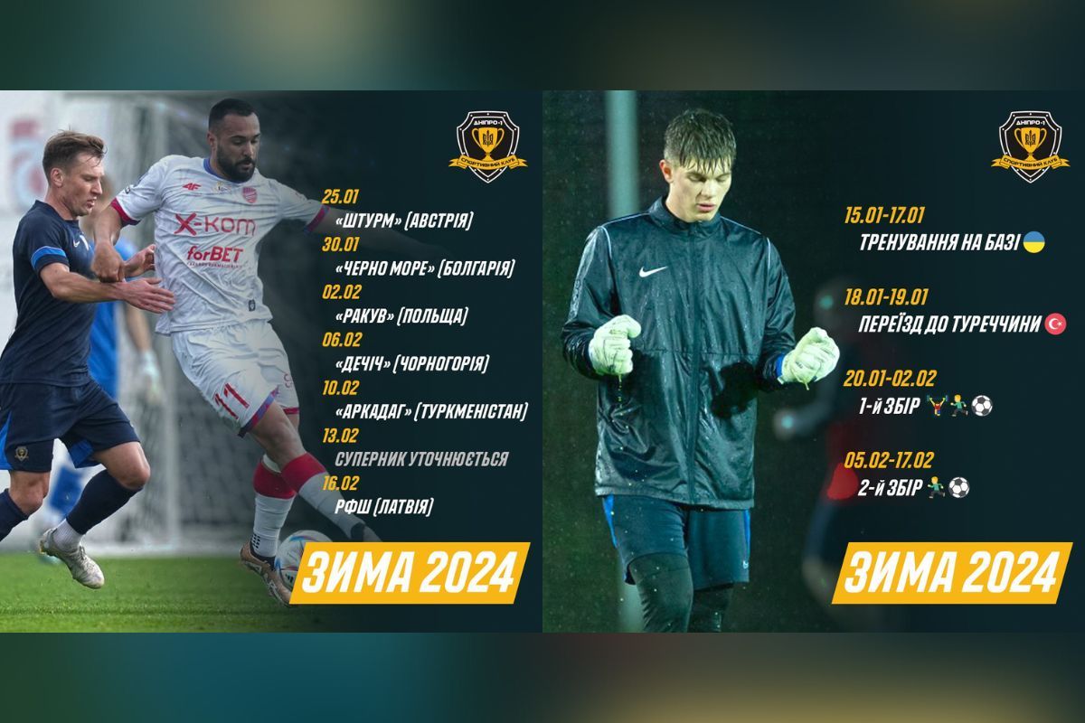 План зимних сборов СК "Днепр-1"