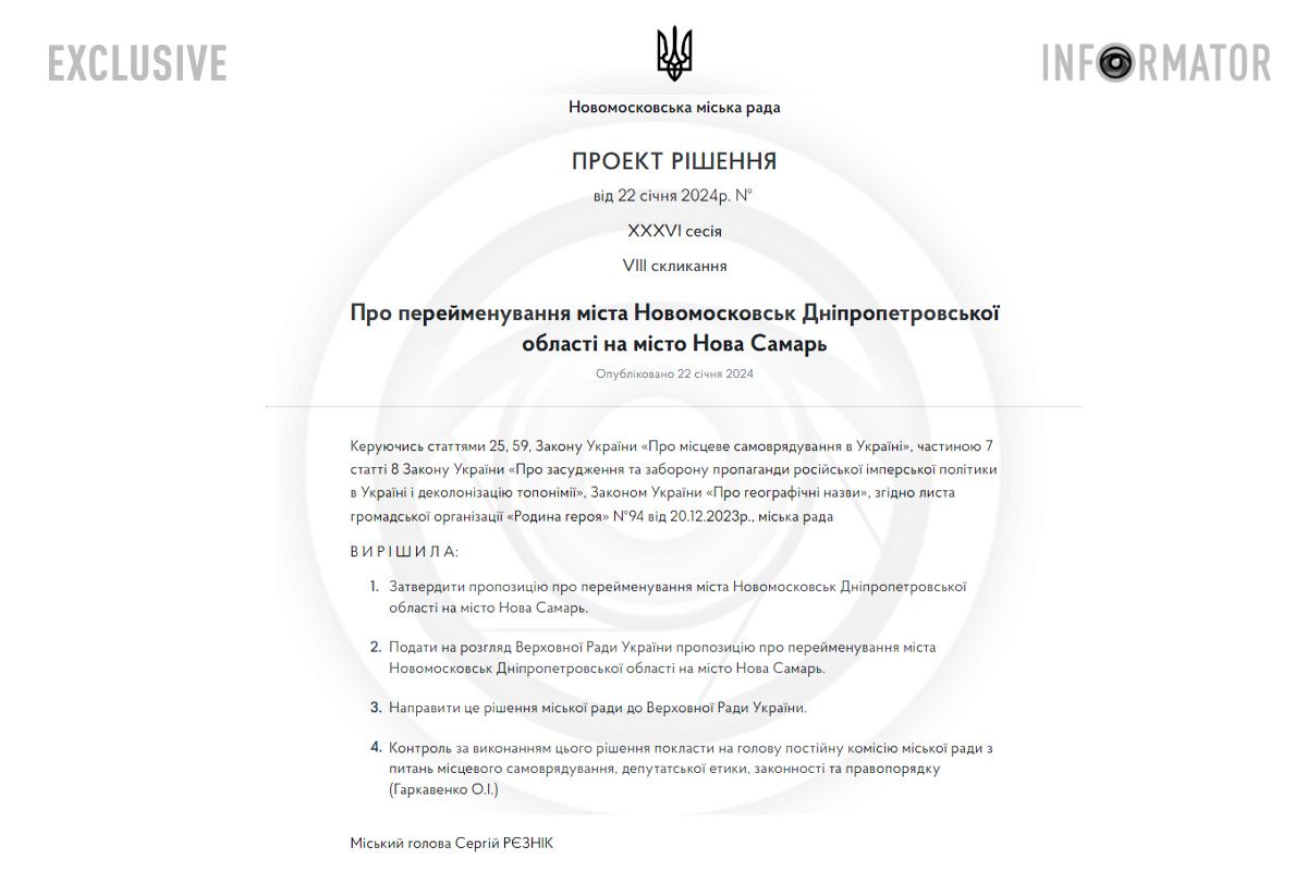 21 з 28 депутатів віддав голос за варіант Нова Самарь 21 з 28 депутатів віддав голос за варіант Нова Самарь