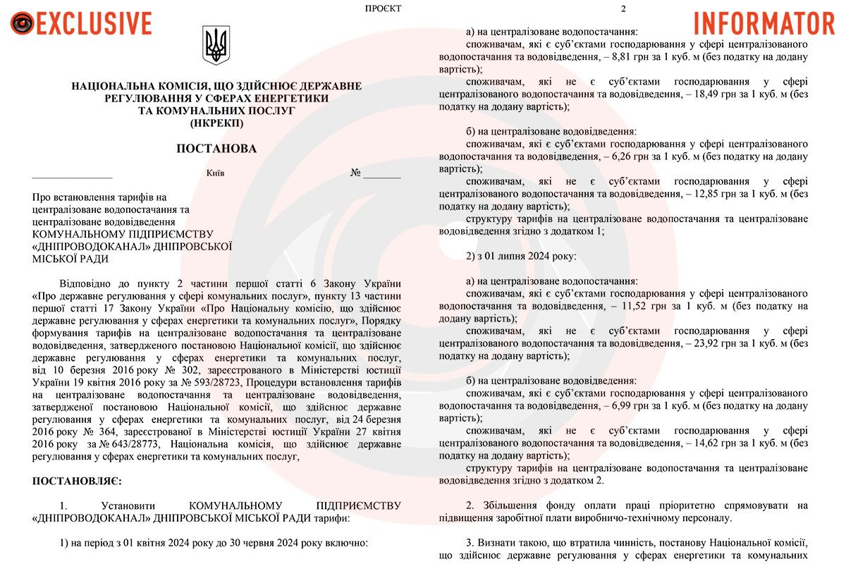 Проєкт постанови НКРЕКП Проєкт постанови НКРЕКП