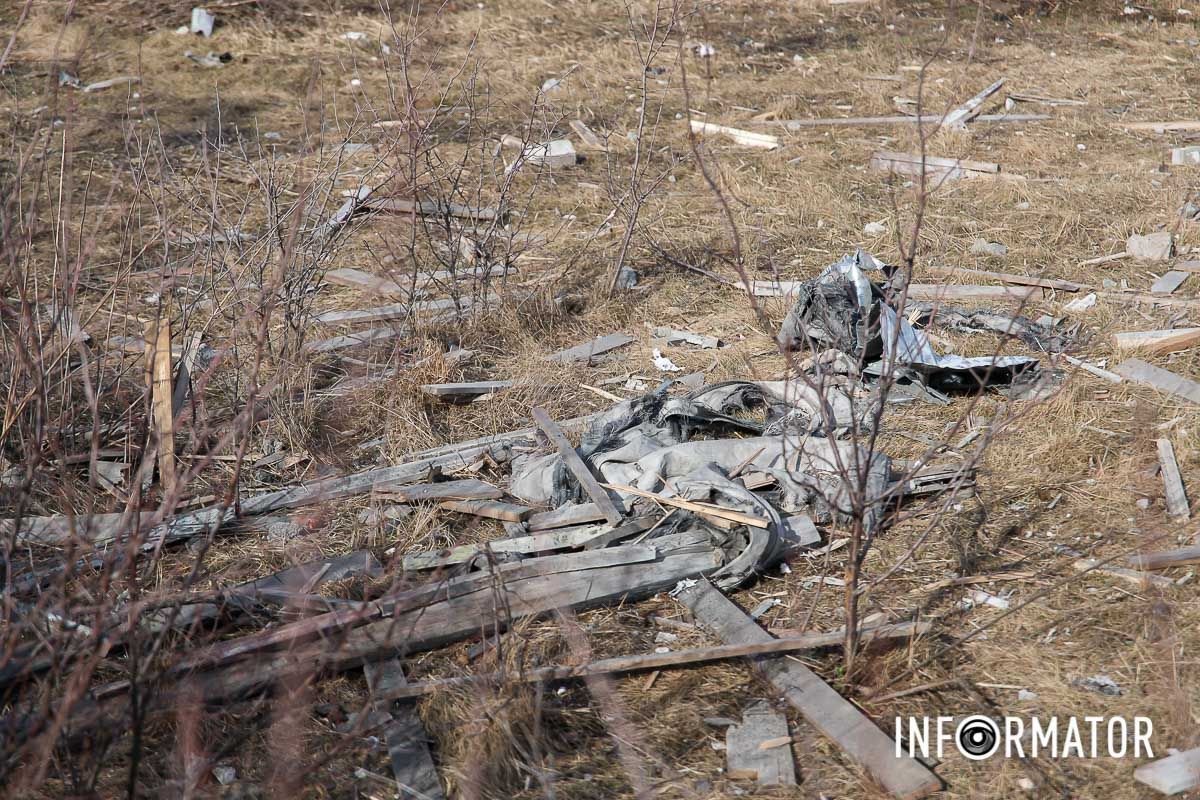 Место падения обломков