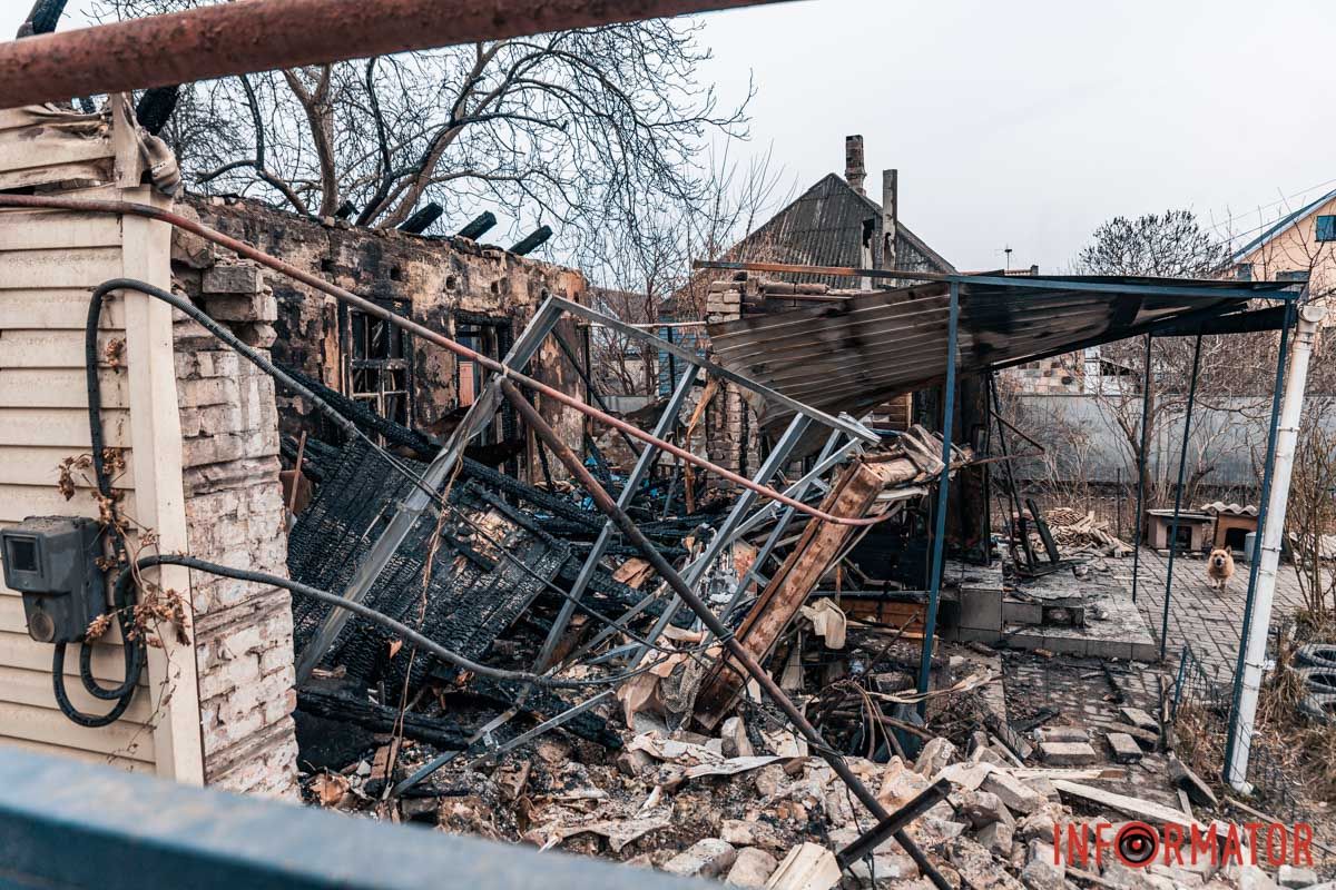 Ночью 14 марта в Днепре в Мраморном переулке произошел пожар