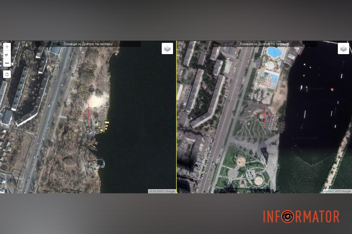 До появи Прибережного скверу територія на Набережній Перемоги була занедбаною До появи Прибережного скверу територія на Набережній Перемоги була занедбаною