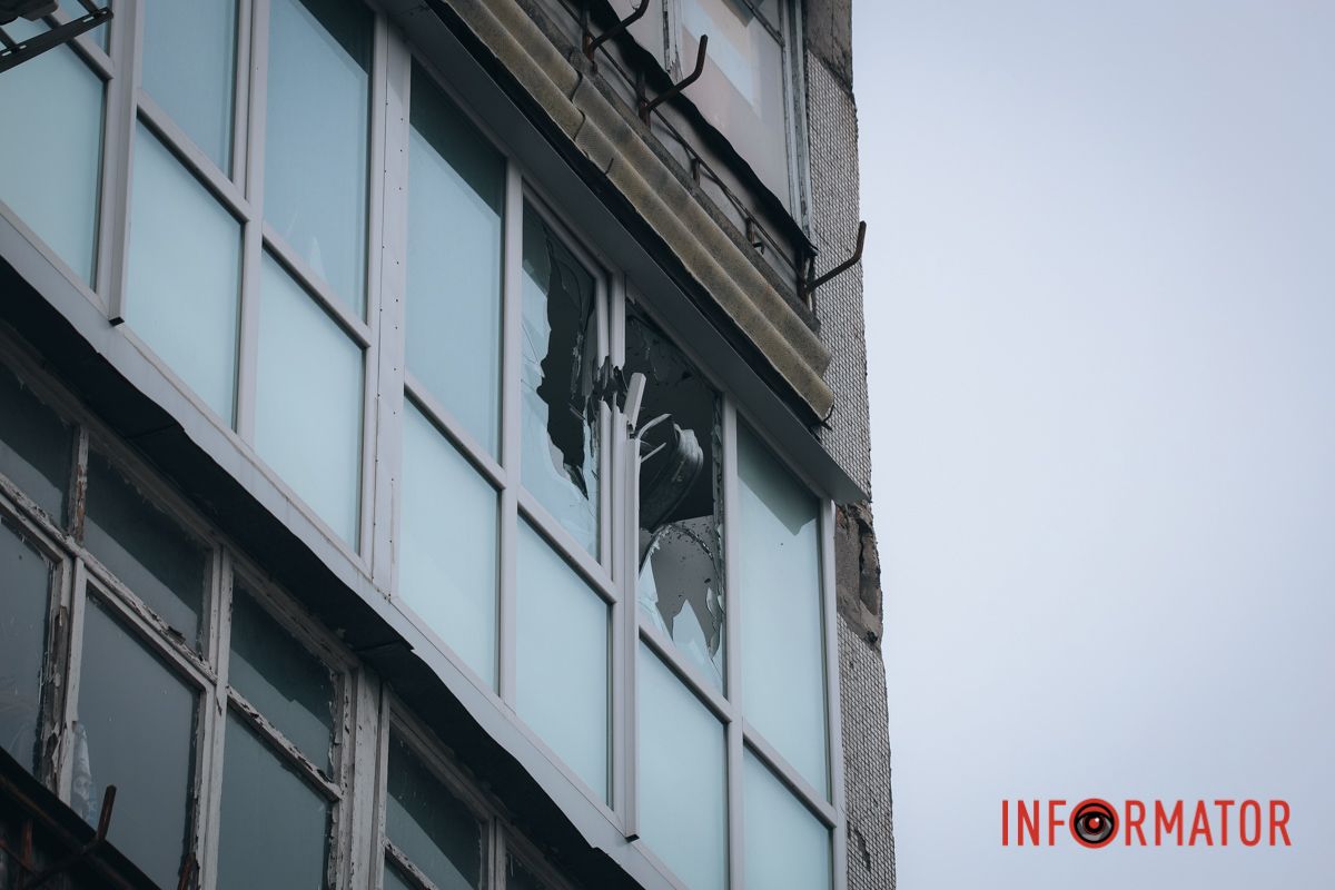 Поврежденный дом в Днепре