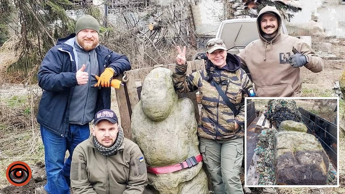 До Дніпра евакуювали двох кам’яних баб з Донецької області, яким понад 800 років