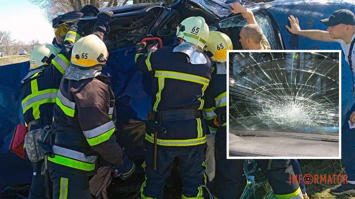 У Дніпропетровській області Toyota злетіла в кювет та врізалася в дерево: водійку заблокувало в салоні