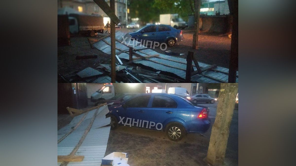 Паркан впав на авто на Інженерній