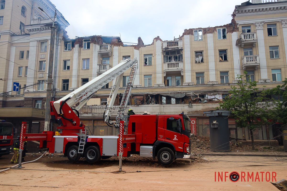 Так выглядит место "прилета" в Днепре