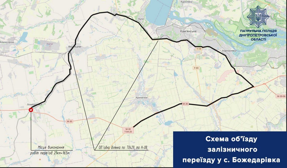 Схем объезда переезда