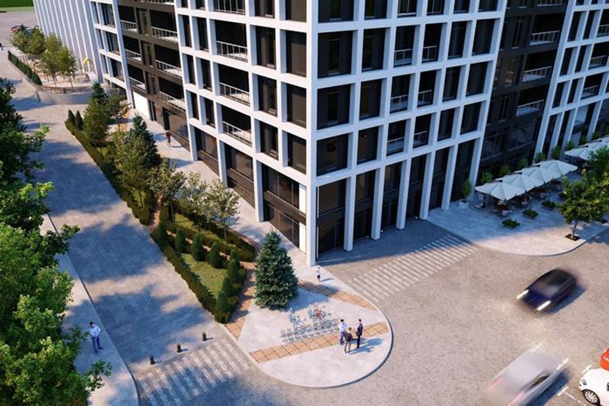 Висота секцій цієї будівлі може складати 16, 20 та 22 поверхи Висота секцій цієї будівлі може складати 16, 20 та 22 поверхи