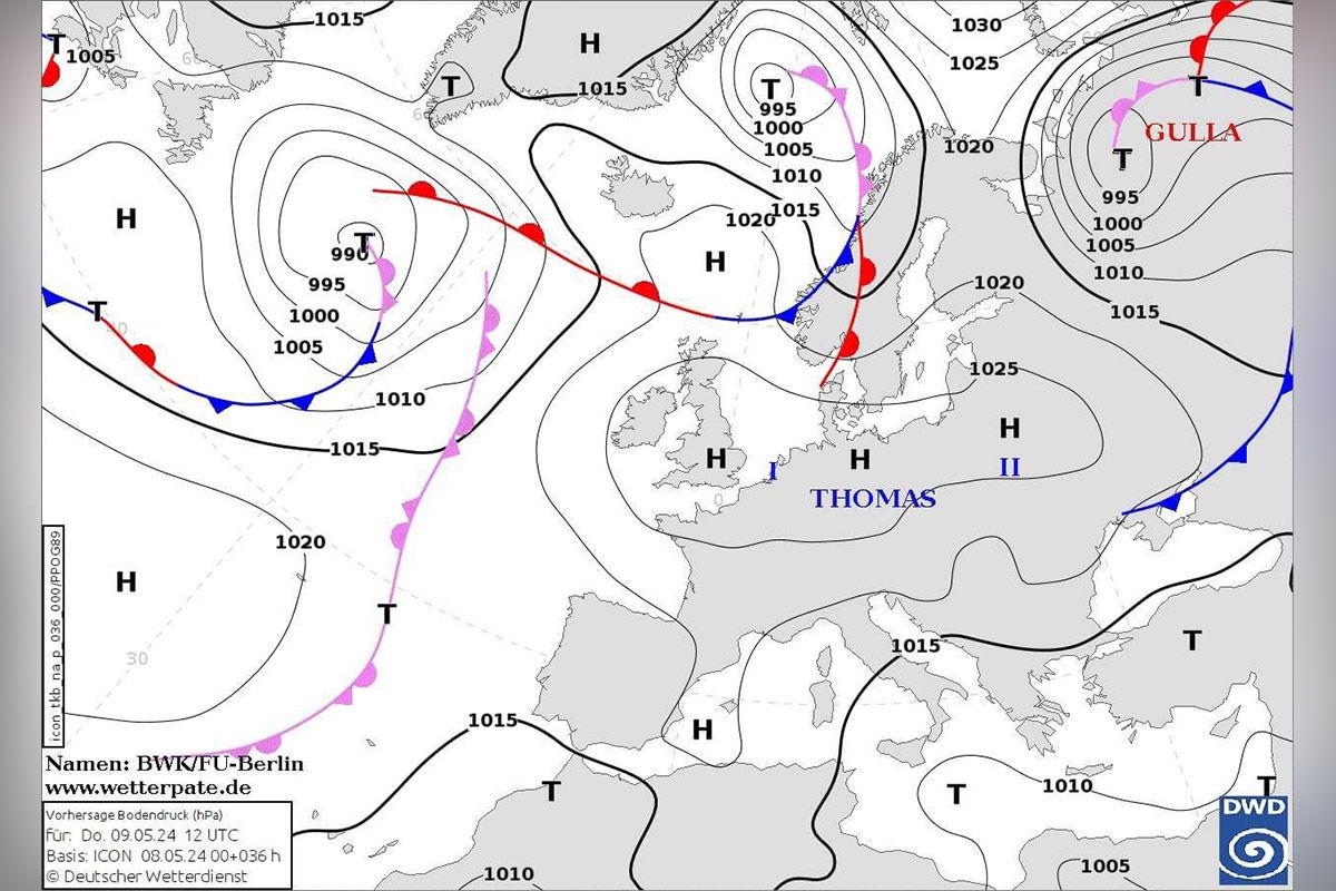 Западный антициклон Thomas 9 мая будет определять сухую солнечную погоду на значительной части Европейского континента, включая Украину. Западный антициклон Thomas 9 мая будет определять сухую солнечную погоду на значительной части Европейского континента, включая Украину.