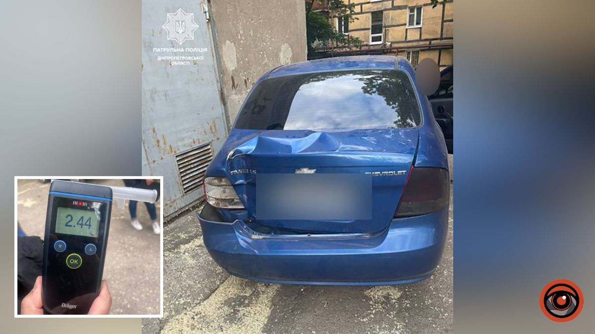 2,44 промилле алкоголя в крови: в Днепре на Юрия Савченко пьяный водитель Chevrolet влетел в гараж