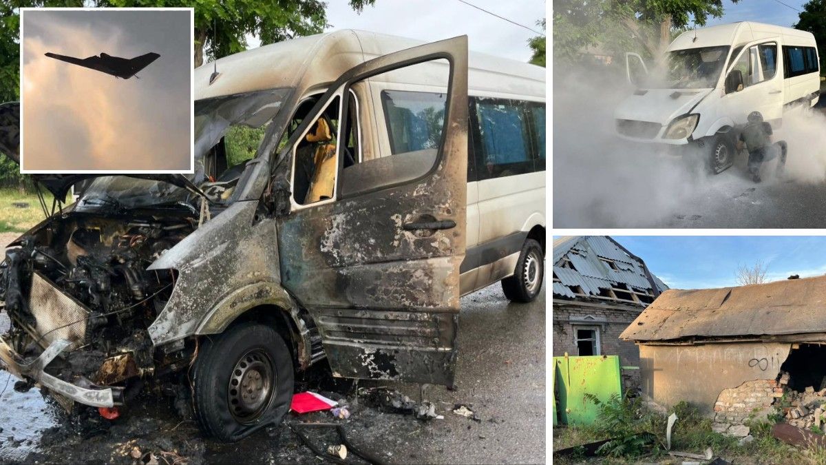 Ворожий безпілотник поцілив у рейсовий автобус у Нікополі: є постраждалі
