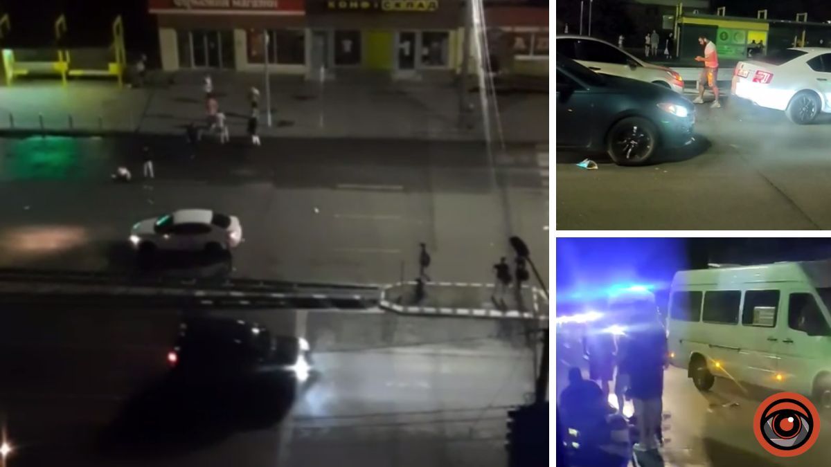 В Днепре на ж/м Победа Skoda сбила двух человек на "переходе": пострадавшую забрала "скорая"