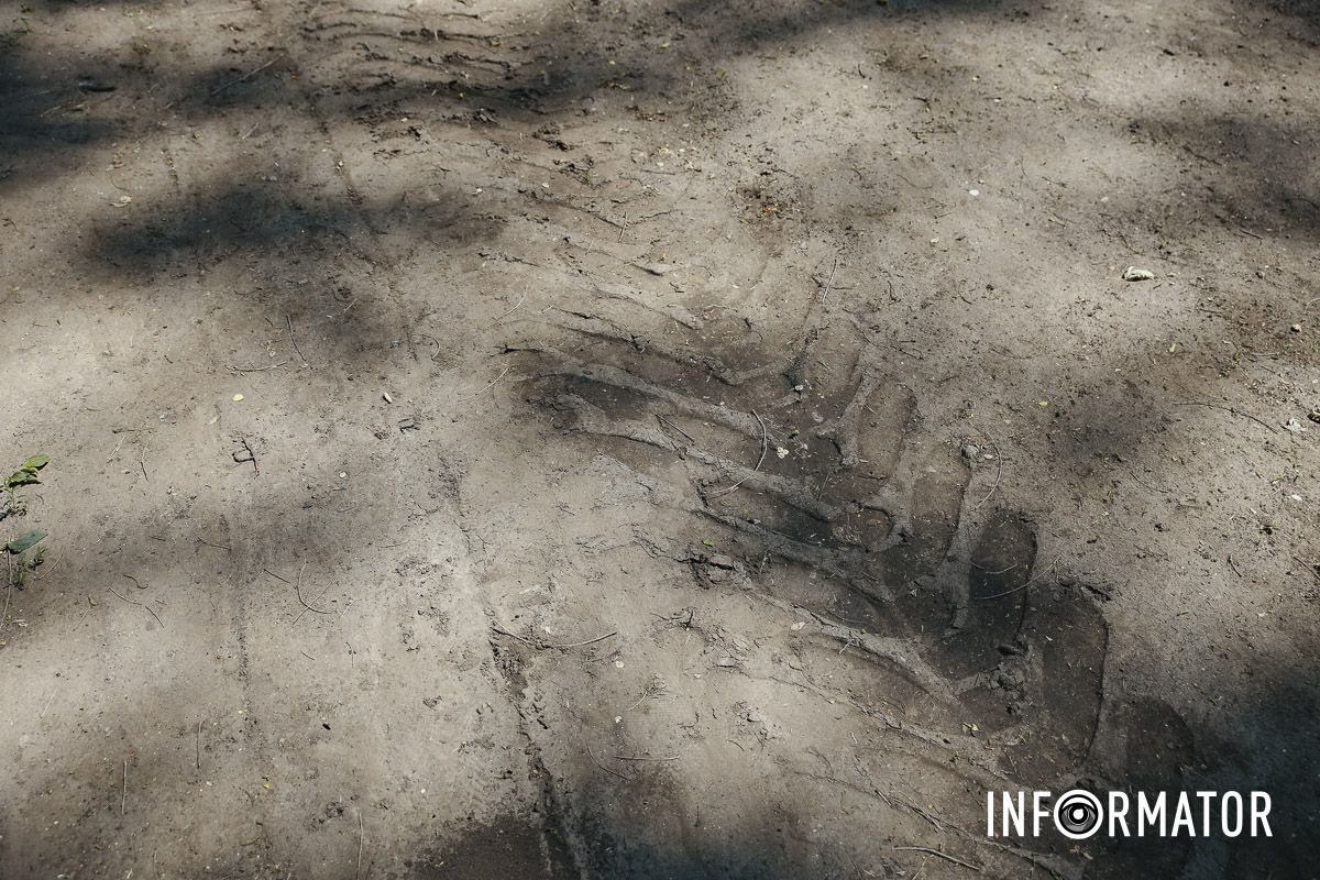Следы от строительной техники