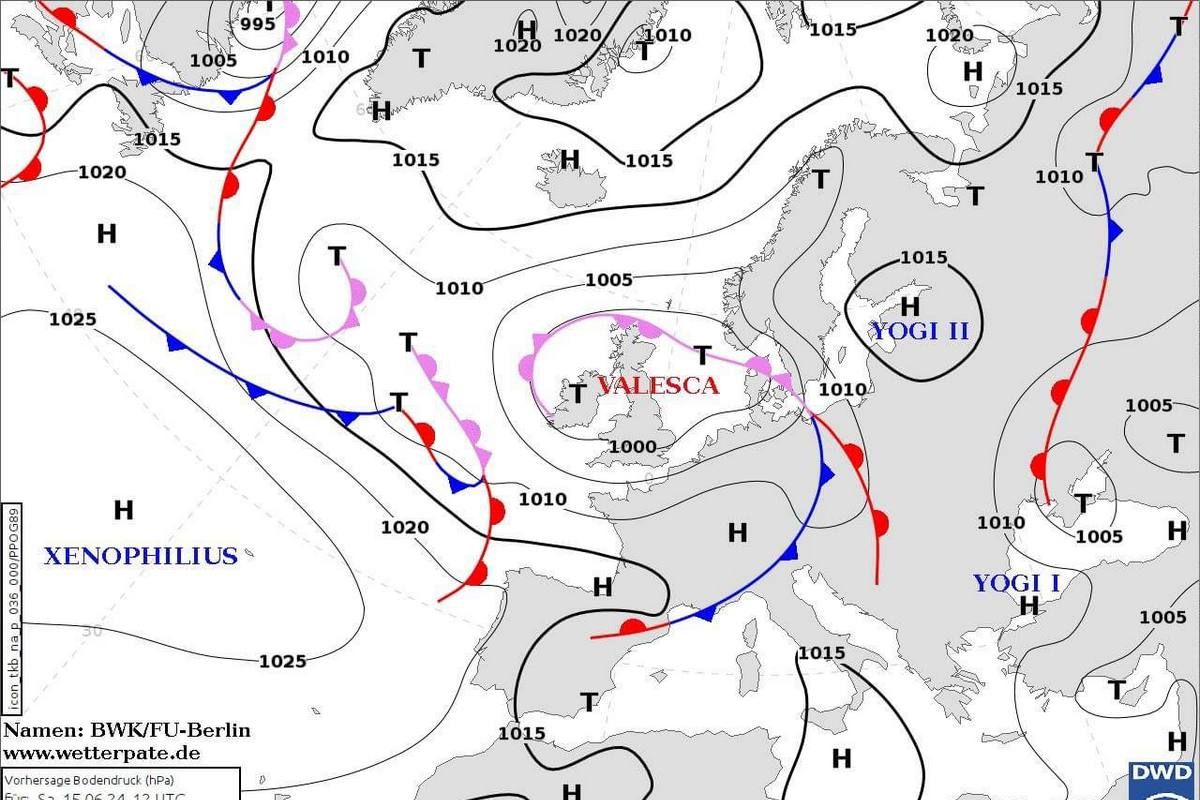 15 и 16 июня в Украине погоду будет определять циклон 15 и 16 июня в Украине погоду будет определять циклон