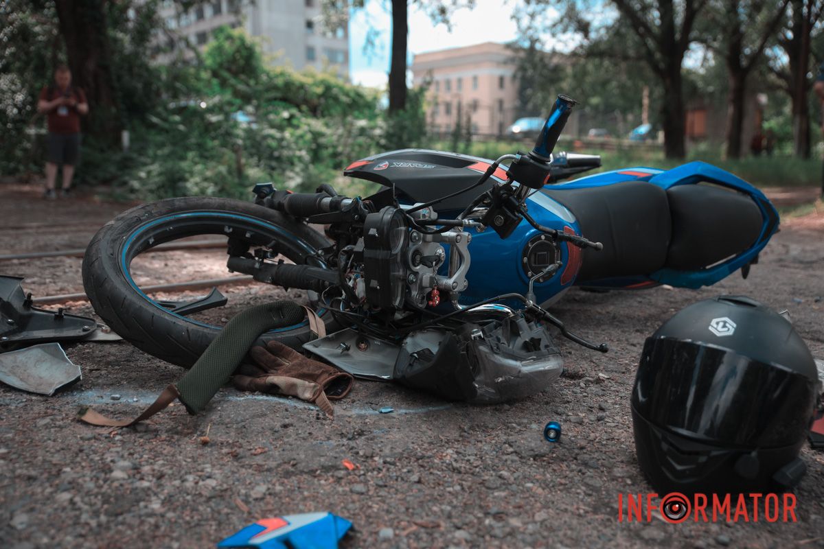 Столкнулись мотоциклист и Daewoo