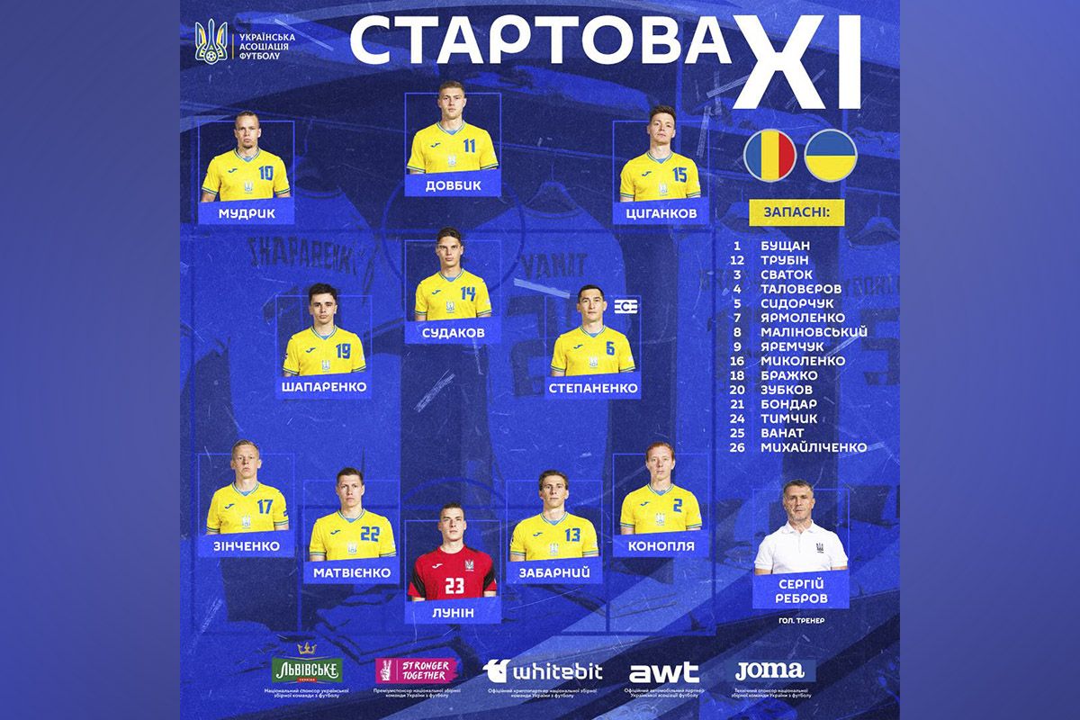 Стартовый состав сборной Украины Стартовый состав сборной Украины