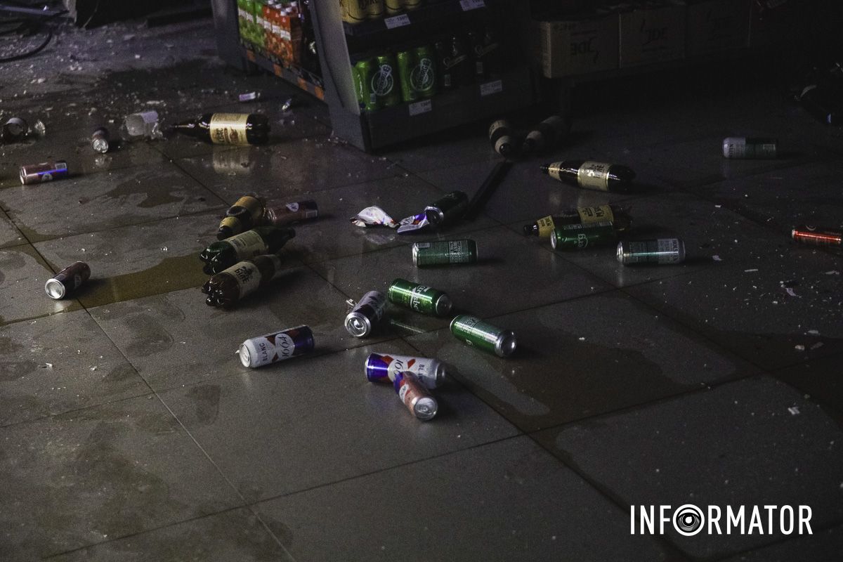 Впала полиця з алкогольними товарами