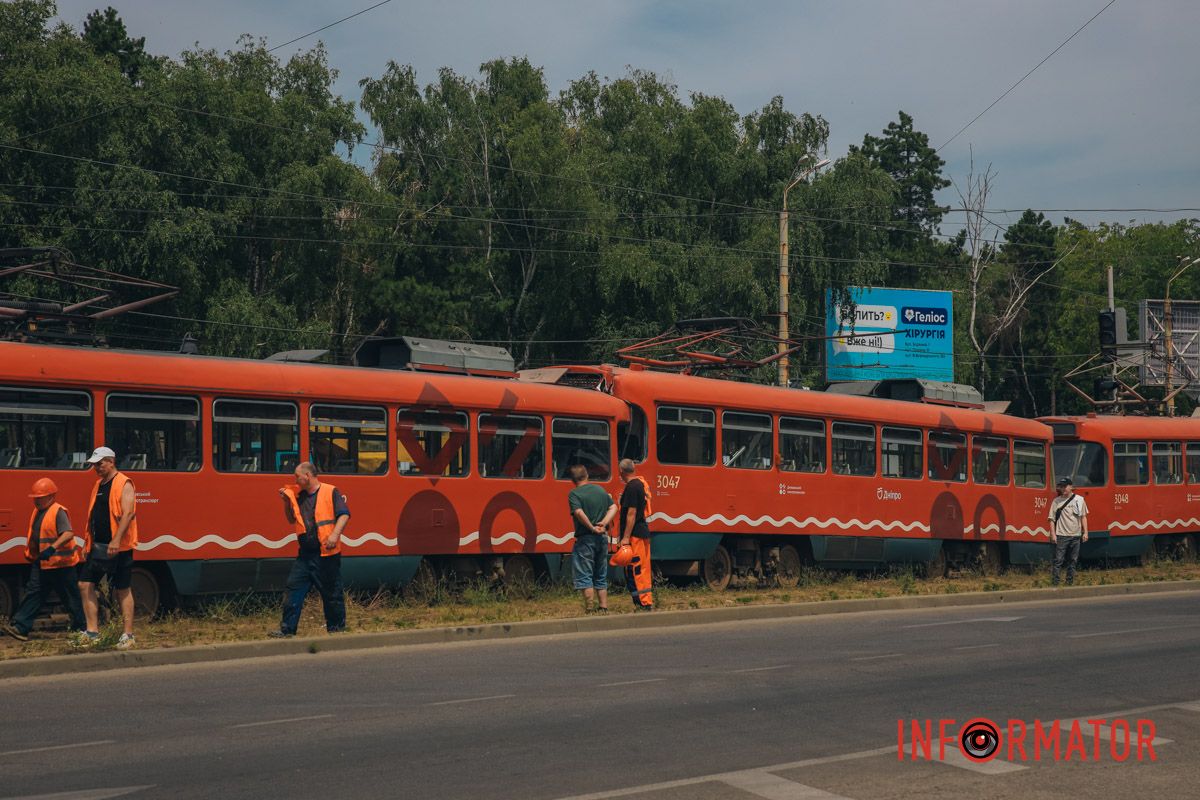Рух трамваїв в напрямку вулиці Бориса Кротова заблокований