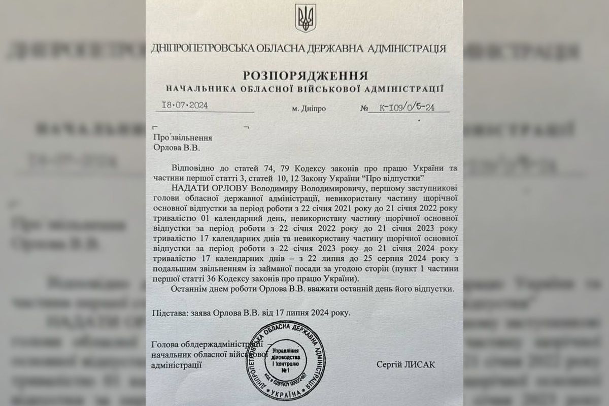 Документ, который обнародовал Владимир Орлов