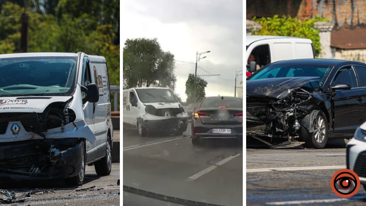 На Слобожанском проспекте в Днепре столкнулись Renault и Hyundai: видео момента ДТП