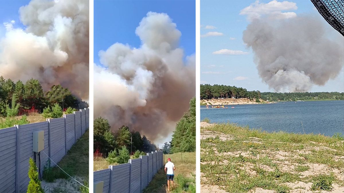 Огромный столб дыма: в Днепропетровской области на Голубых Озерах произошел пожар, что известно