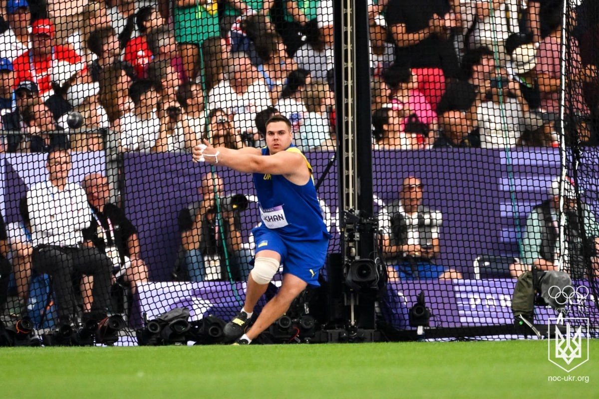 На Олімпіаді у Парижі дніпровський спортсмен Михайло Кохан метнув молот на 79,39 метра