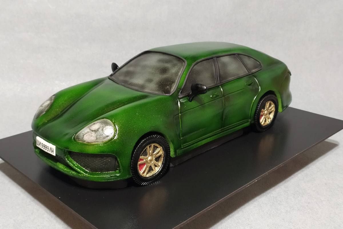 На этот раз мужчина изготовил сладкий аналог автомобиля Porsche На этот раз мужчина изготовил сладкий аналог автомобиля Porsche