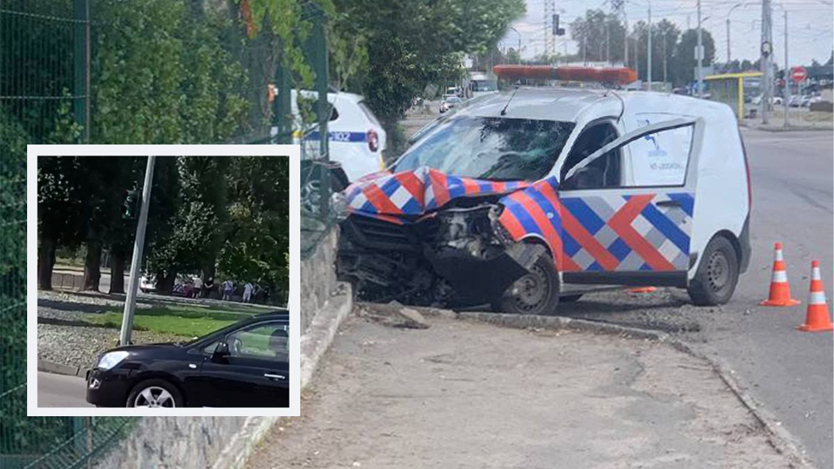 У Дніпрі на Донецькому шосе біля кафе Mirvari Renault комунальників уникав ДТП і врізався в садовий паркан: відео з реєстратора