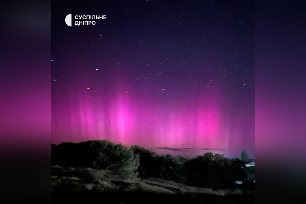 В ночь на 13 августа в небе над Днепром и Павлоградом зафиксировали полярное сияние В ночь на 13 августа в небе над Днепром и Павлоградом зафиксировали полярное сияние