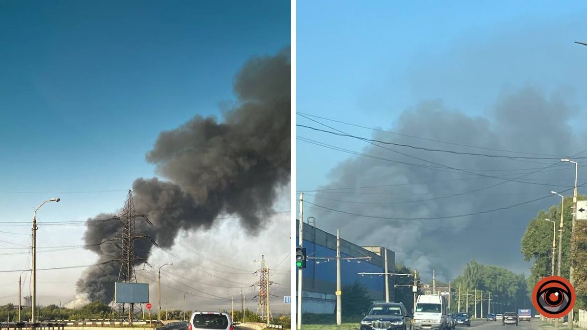 Вонь невыносимая: в Каменском произошел пожар, столб дыма был виден со всего города