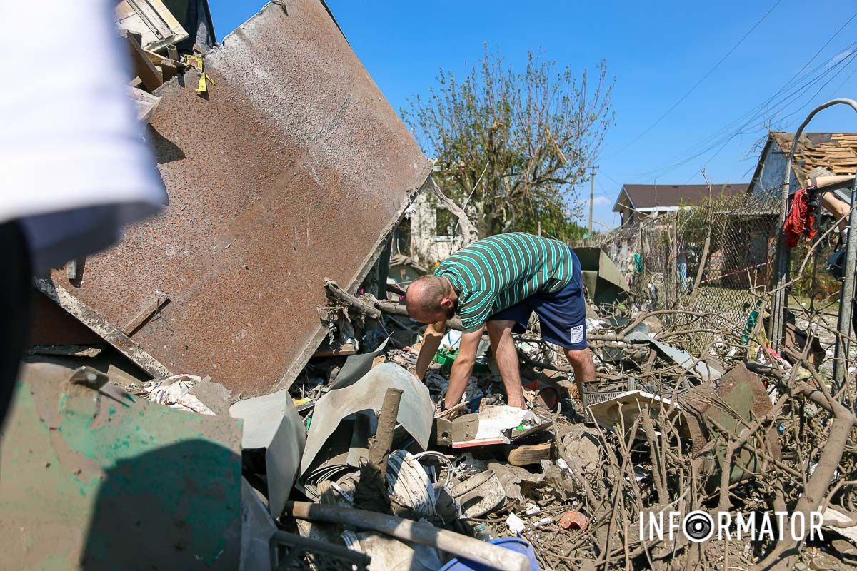 Попадания в Днепровском районе: как выглядит место удара, где погиб мужчина 3