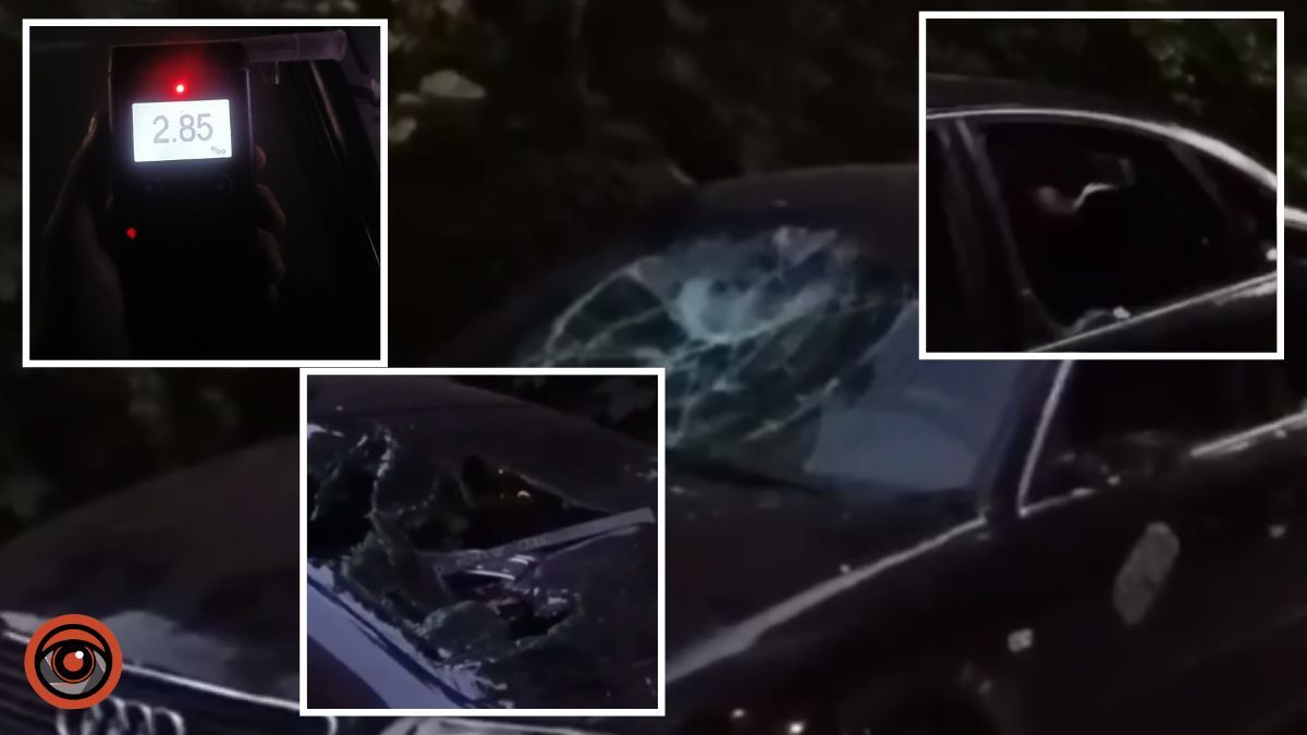 Виліз на авто та стрибав по ньому: у Дніпрі п’яний водій на Audi тікав від патрульних